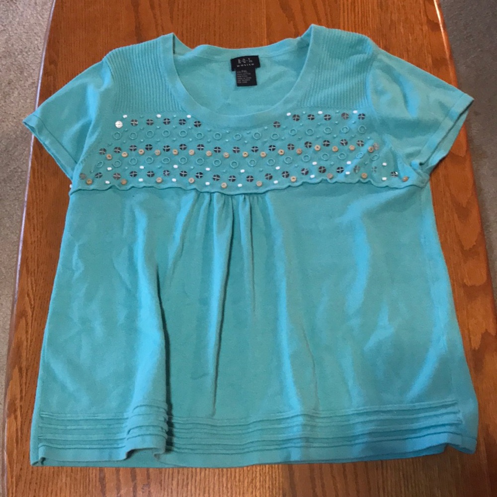 SHORT SLEEVE SWEATER